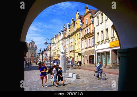 Pologne, Opole, Marketplace, Opole voïvodeship. Banque D'Images