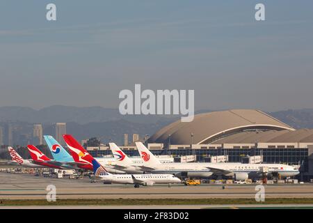 Los Angeles, États-Unis - 20. Février 2016 : aéroport de Los Angeles (LAX) aux États-Unis. Banque D'Images