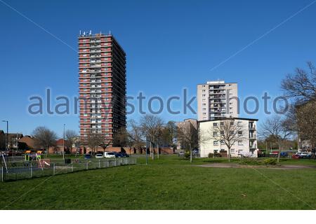 Martello court, Muirhouse et Pennywell Tower Blocks, Édimbourg, Écosse Banque D'Images