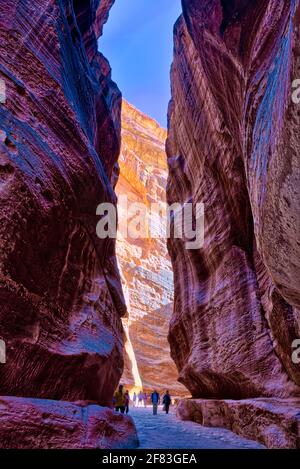 La longue promenade dans ce canyon est un voyage passionnant qui vaut la peine d'être visité, non seulement pour les trésors historiques qui se trouvent en dessous, mais aussi Banque D'Images