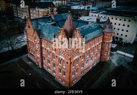 Bibliothèque de la ville de Malmö au printemps à Skåne, en Suède Banque D'Images