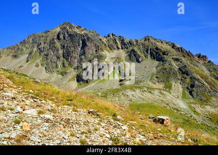 Paysage de montagne d'été près de Davos, canton de Grison, Suisse Banque D'Images