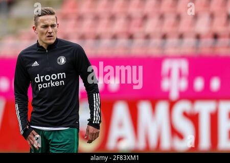 UTRECHT, PAYS-BAS - AVRIL 11 : Jens Toornstra de Feyenoord pendant le match néerlandais Eredivisie entre le FC Utrecht et Feyenoord au stade Galgenwaar Banque D'Images