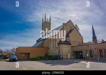 Église presbytérienne de Richmond Hill, Ontario, Canada - construite en 1880. Banque D'Images