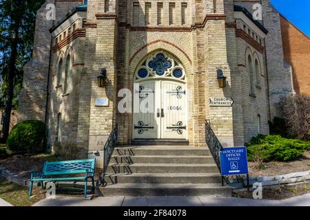 Église presbytérienne de Richmond Hill, Ontario, Canada - construite en 1880. Banque D'Images