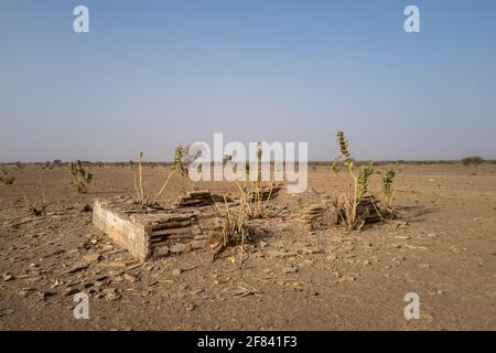 Vestiges archéologiques de Kumbi Saleh, la dernière capitale de l'ancien royaume du Ghana, région de Hodh ECH Chargui, Mauritanie Banque D'Images