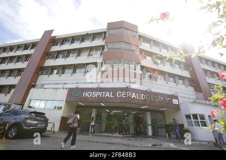 salvador, bahia / brésil - 31 juillet 2019 : façade de l'hôpital général d'État - HGE - dans la ville de Salvador. *** Légende locale *** Banque D'Images