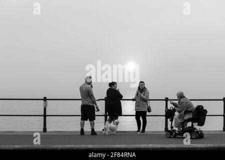Glace sur la jetée Banque D'Images