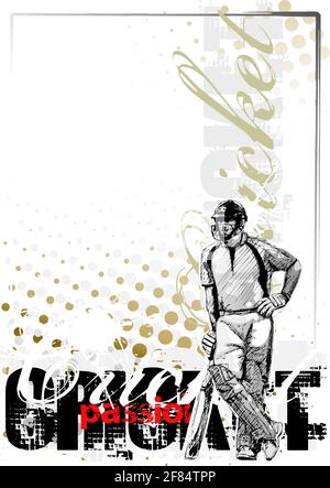 fond de l'affiche de cricket Illustration de Vecteur