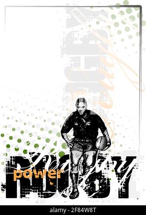 fond d'affiche rugby Illustration de Vecteur