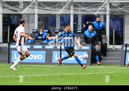 Milan, Italie. 11 avril 2021. Danilo d'Ambrosio (13) de l'Inter Milan vu pendant la série UN match entre l'Inter Milan et Cagliari Calcio au San Siro à Milan, Italie. (Crédit photo : Gonzales photo/Alamy Live News Banque D'Images