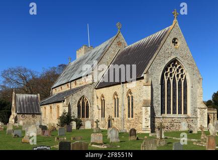 Ancienne église Hunstanton, dédiée à St. Mary, Norfolk, Angleterre, Royaume-Uni Banque D'Images