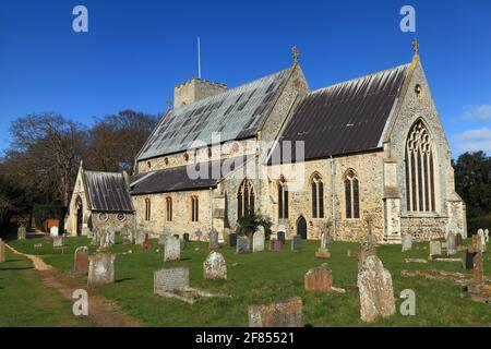Ancienne église Hunstanton, dédiée à St. Mary, Norfolk, Angleterre, Royaume-Uni Banque D'Images