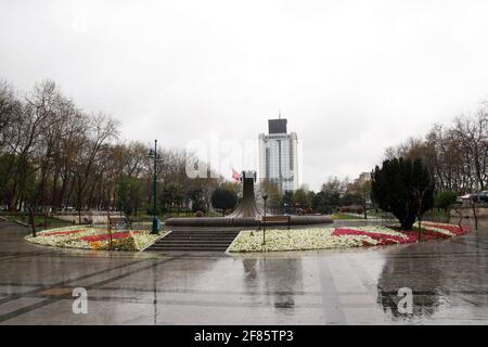 Parc Taksim Gezi, Istanbul, Turquie en avril 2012 Banque D'Images