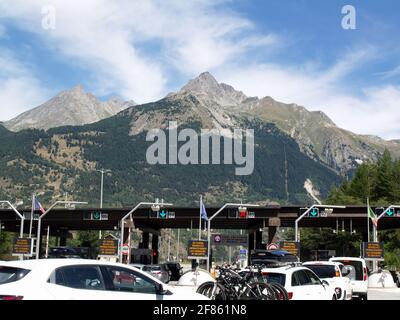 Entrée au tunnel de Fréjus à Modane, France Banque D'Images