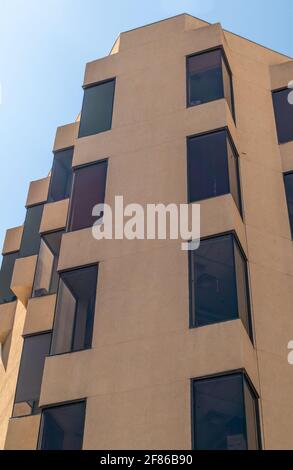 Bâtiment contemporain dans le centre-ville d'Albuquerque, Nouveau-Mexique, détails architecturaux Banque D'Images