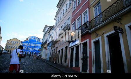 salvador, bahia, brésil - 16 décembre 2020: Vue de Largo do Pelourinho, dans le centre historique de la ville de Salvador. *** Légende locale *** Banque D'Images