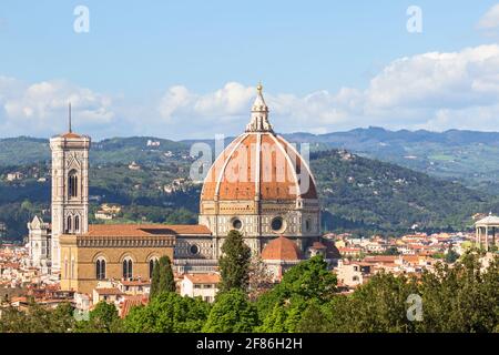 Vue sur la cathédrale de Santa Maria del Fiore Banque D'Images