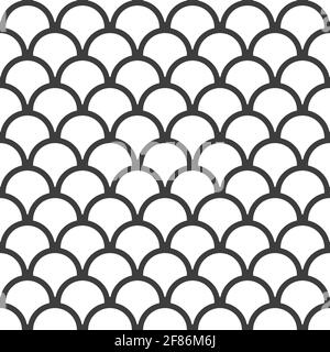 Écailles de poisson sans couture ou motif peau de serpent. Texture de quama. Décoration japonaise traditionnelle sirène. Design pour tissu, textile, papier peint, emballage. Ven Illustration de Vecteur
