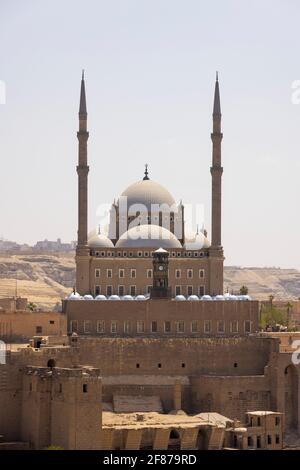 Mosquée de Mohammed Ali, La Citadelle, Le Caire, Egypte Banque D'Images