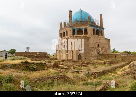 Le Dôme de Soltaniyeh dans la ville de Soltaniyeh, province de Zanjan, Iran Banque D'Images