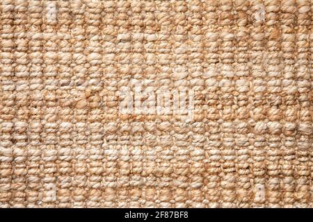 Vue en pose de jute tressé de couleur naturelle (Corchorus olitorius et Corchorus capsularis). Concept de texture d'arrière-plan. Banque D'Images