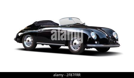 Porsche Speedster 356 classique isolé sur fond blanc Banque D'Images