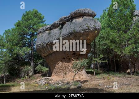 Formations géologiques dans la ville enchantée de Cuenca, Espagne Banque D'Images