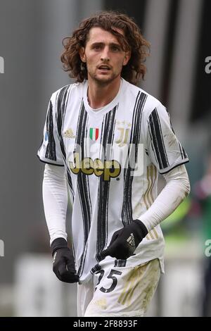 Turin, Italie, le 11 avril 2021. Adrien Rabiot de Juventus pendant le match de la série A au stade Allianz, à Turin. Le crédit photo devrait se lire: Jonathan Moscrop / Sportimage Banque D'Images