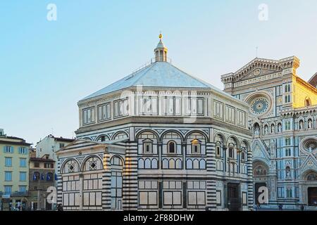 Baptistère de Saint Jean à Florence, Toscane, Italie Banque D'Images