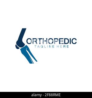 Orthodic Health Bone logo illustration vectorielle modèle de conception, Knee Bone logo designs concept, Health Bone logo symbol Icon Illustration de Vecteur