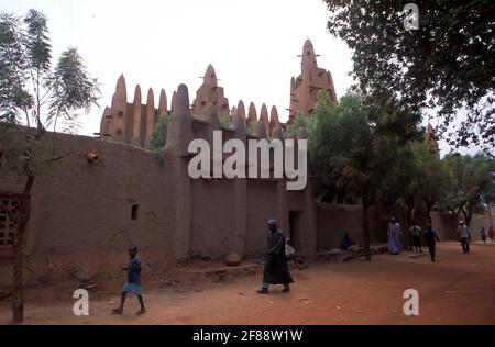 Grande mosquée de Mopti , Mopti, région du delta intérieur du Niger, Mali Banque D'Images