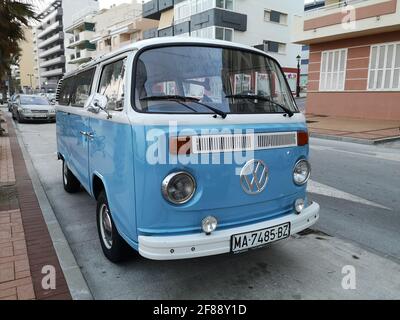 Classic Volkswagen Van, Malaga, Espagne. Banque D'Images