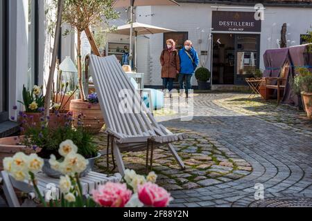 Schleswig-Holstein 12. 2021 avril - Die Gastronomie im Außenbereich darf in Gebieten mit entsprrechend niedrigem Corona Inzidenzwert wieder öffnen Banque D'Images