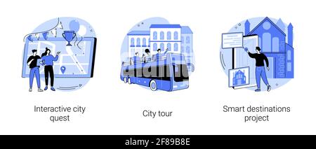 Illustrations vectorielles abstraites de tourisme. Illustration de Vecteur