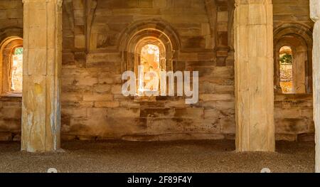 Chapitre Maison du monastère cistercien du XIIe siècle de Santa María de Moreruela, dans la province de Granja de Moreruela de Zamora, Castilla y León, Espagne, Banque D'Images