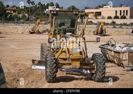 détails des machines d'excavation dans une construction d'urbanisation. bulldozer Banque D'Images