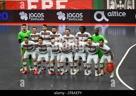 Équipe nationale du Portugal au cours de l'UEFA Futsal Euro 2022 Groupe 8 match de qualification entre la Norvège et le Portugal au Pavilhão Municipal da Torre da Marinha à Seixal.(Note finale : Norvège 1:7 Portugal) Banque D'Images