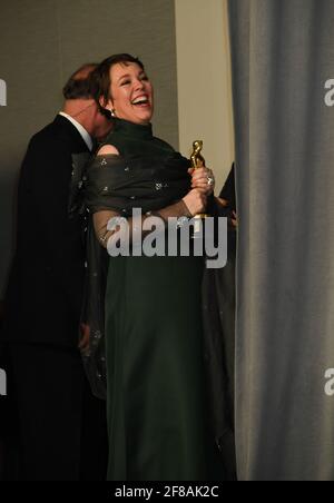 Oscar Winners Olivia Coleman dans la salle de presse lors de la 91e cérémonie annuelle des Oscars, qui s'est tenue au Dolby Theatre à Hollywood, Californie, le dimanche 24 février 2019 photo par Jennifer Graylock-Graylock.com 917-519-7666 Banque D'Images