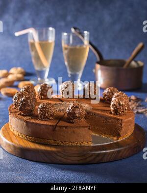 Tarte aux truffes au chocolat Banque D'Images