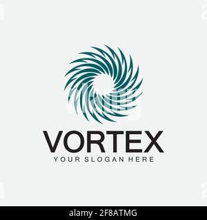Logo Vortex symbole icône illustration design vector.Tornado, vortex, élément de conception du logo de l'ouragan Illustration de Vecteur