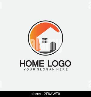 Accueil logo icône vecteur illustration modèle design.Accueil et maison logo design vecteur, logo , architecture et bâtiment, design propriété , rester à la maison Illustration de Vecteur