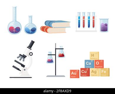 Modèle sans couture cours de chimie de science concept d'éducation en ligne ou école illustration vectorielle de la leçon sur fond blanc Illustration de Vecteur