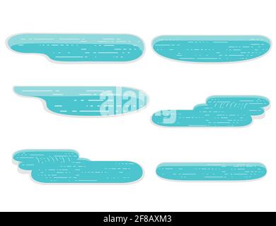 Ensemble de formes différentes formes formes de piscines vecteur vue de dessus illustration isolée sur fond blanc Illustration de Vecteur