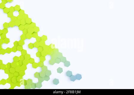Texture d'arrière-plan de couleur hexagonale. illustration 3d, rendu 3d Banque D'Images