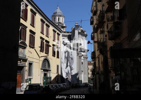 Naples - Scorcio della Basilica di Santa Maria alla Sanità Via Sanità Banque D'Images