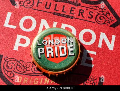 Nouvelle marque de la bière Fullers London Pride Banque D'Images