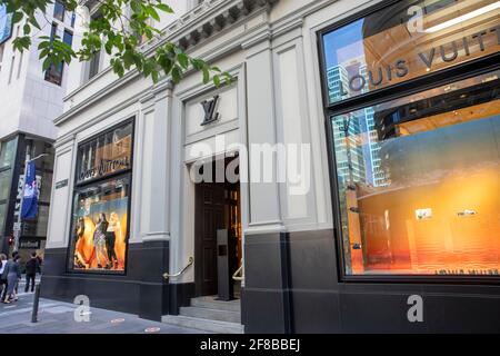 Louis Vuitton magasin de produits de luxe à George Street Sydney City Centre, Australie Banque D'Images