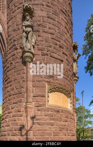 Détails de soldats et marins Memorial Arch, un mémorial américain de la guerre de Sécession à Bushnell Park, centre-ville de Hartford, Connecticut. Banque D'Images