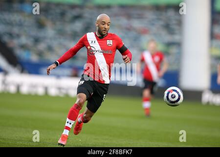 West Bromwich, Royaume-Uni. 12 avril 2021. Nathan Redmond de Southampton en action. Premier League, West Bromwich Albion v Southampton aux Hawthorns de West Bromwich, Midlands, le lundi 12 avril 2021. Cette image ne peut être utilisée qu'à des fins éditoriales. Utilisation éditoriale uniquement, licence requise pour une utilisation commerciale. Aucune utilisation dans les Paris, les jeux ou les publications d'un seul club/ligue/joueur. photo par Andrew Orchard/Andrew Orchard sports Photography/Alamy Live News crédit: Andrew Orchard sports Photography/Alamy Live News Banque D'Images